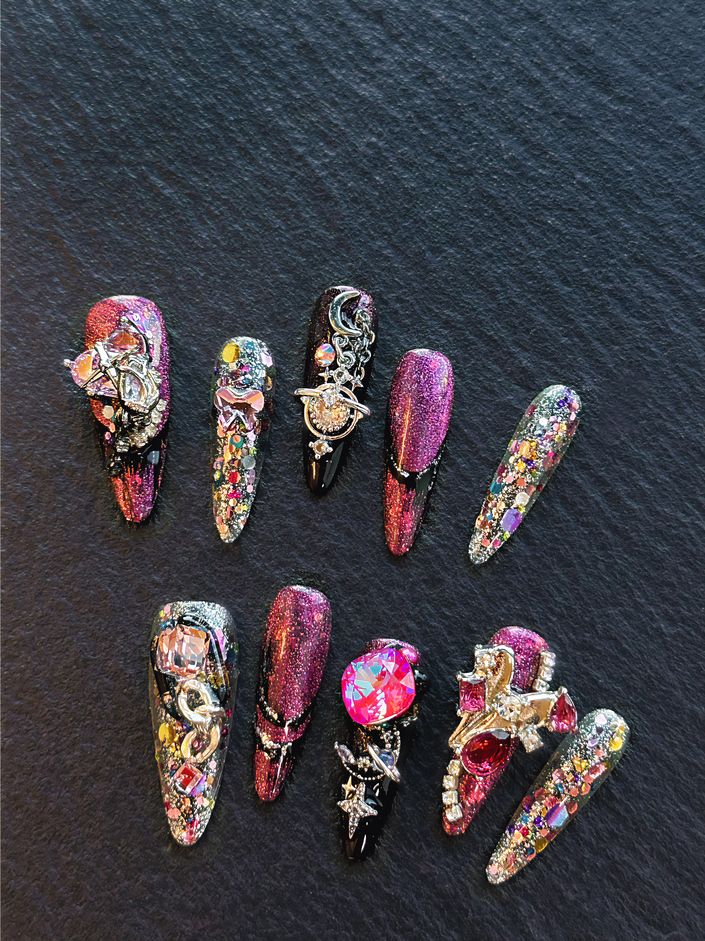 ' La Trouvaille' Unique Press on nails【Playful Circus】