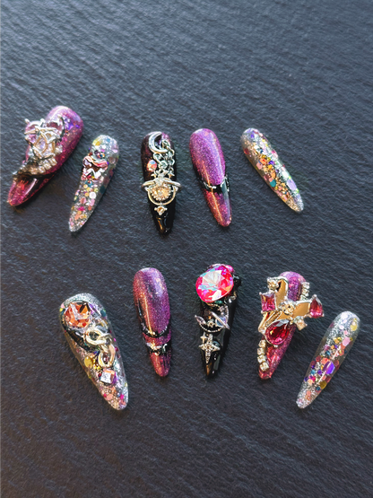 ' La Trouvaille' Unique Press on nails【Playful Circus】