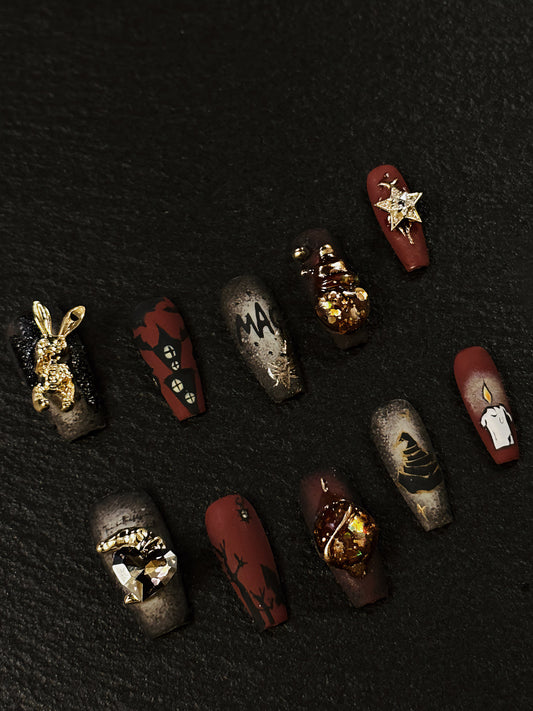 ' La Trouvaille' Press on nails【Trick Or Treat】